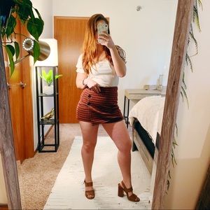 70s Looking Plaid Skort with Buttons